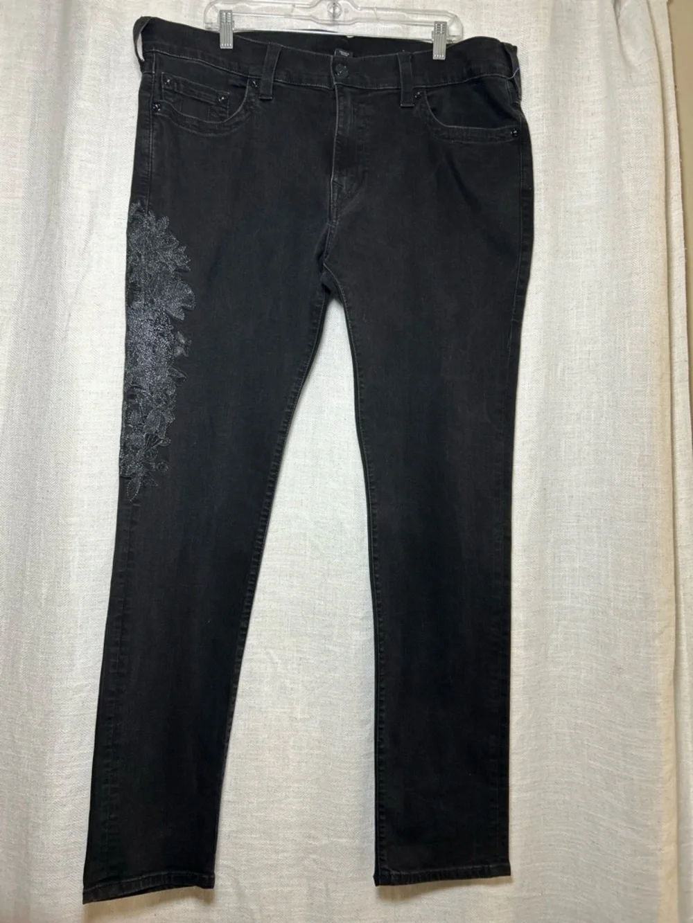 True Religion Rocco Relaxed Skinny Jeans - Size 40